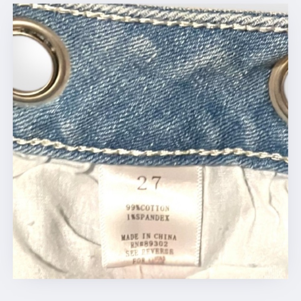 Alterd‎ State Cutoff Button fly Shorts Womens 27 Light Wash Blue - Picture 5 of 5
